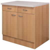 SZAFKA KUCHENNA DOLNA NANO - beżowy/kolor bukowy, Modern, materiał drewnopochodny/tworzywo sztuczne (100/85/57cm) - FlexWell