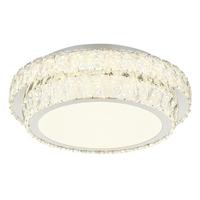 Stropna Led-svetilka Klara, S Sijalko - barve kroma/prozorno, Konvencionalno, kovina/umetna masa (40/40/15,5cm) - Globo