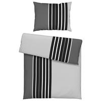 Ágyneműhuzat-garnitúra Anton - fekete/szürke, Konventionell, textil (140/200cm) - Modern Living