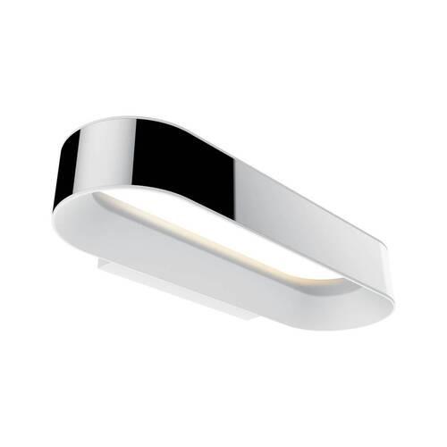 Wandleuchte Agena in Weiß/Chromfarben max. 20 W - Chromfarben/Weiß, Basics, Metall (5,0cm) - Paulmann