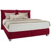PAT BOXSPRING FOG - roșu, textil (160/200cm) - Premium Living