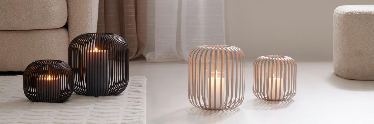 Lámpás Jola - bézs, Modern, Üveg/fém (23,5/26cm) - Mömax