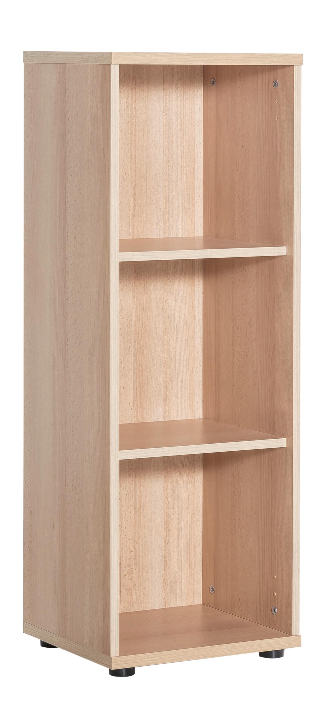 Aktenregal in Buchefarbe - Buchefarben/Schwarz, Basics, Holzwerkstoff/Kunststoff (39,3/110,9/34,5cm) - MID.YOU