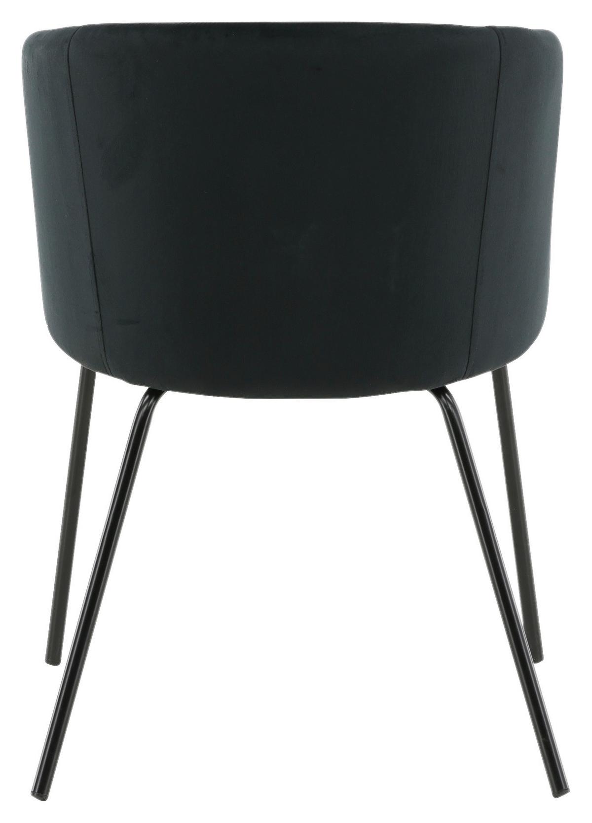 Stuhl Berit ca. 55x78x55 cm Schwarz - Schwarz, KONVENTIONELL, Holz/Kunststoff (55/78/55cm) - Livetastic