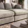 BIG SOFFA ELEONORA - ljusgrå/svart, Modern, trä/textil (250/97/168cm) - Bessagi Home