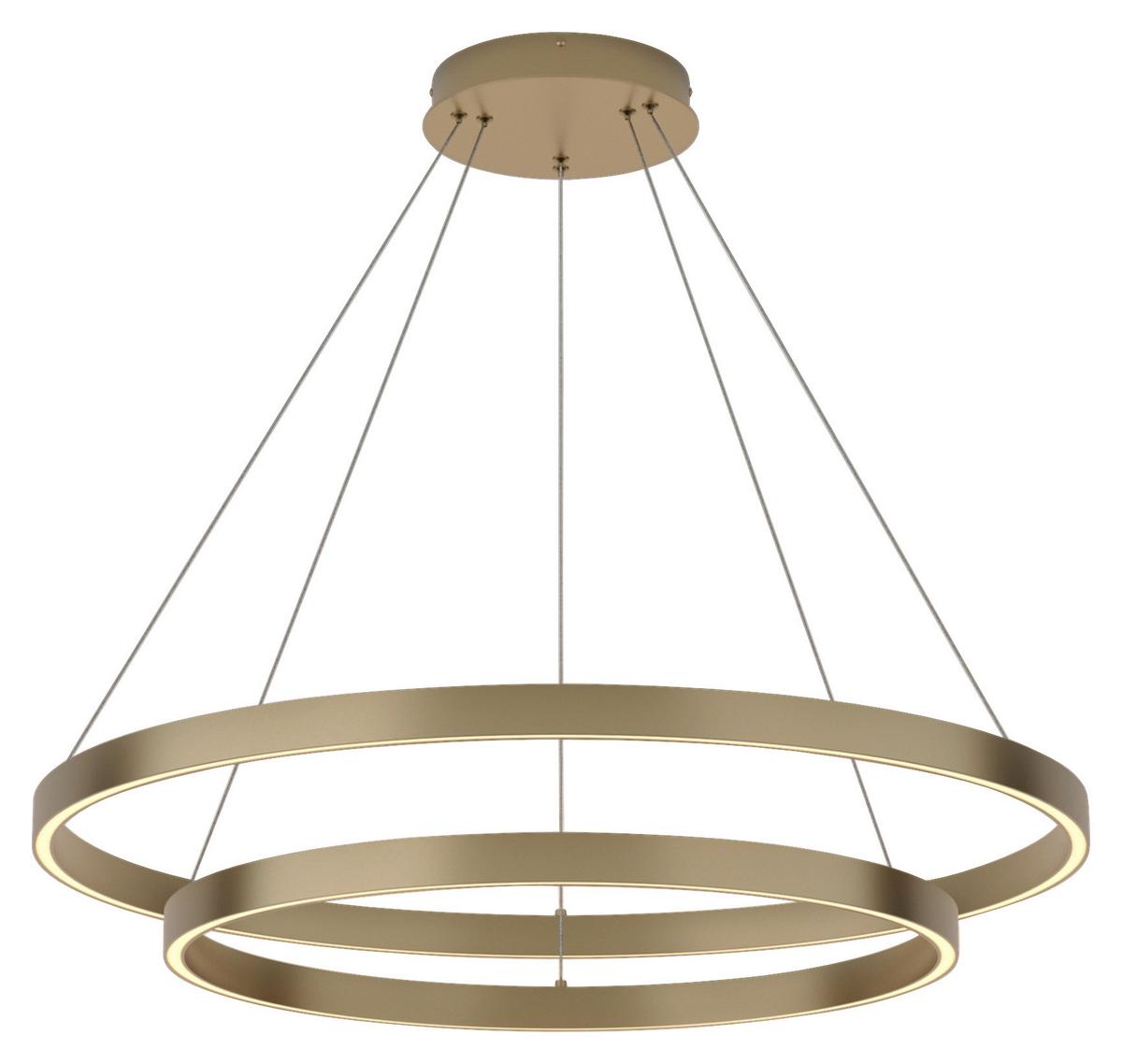 Pendelleuchte Rim Messingfarben max. 88 Watt - Messingfarben, Basics, Metall (80/100/80cm) - MAYTONI