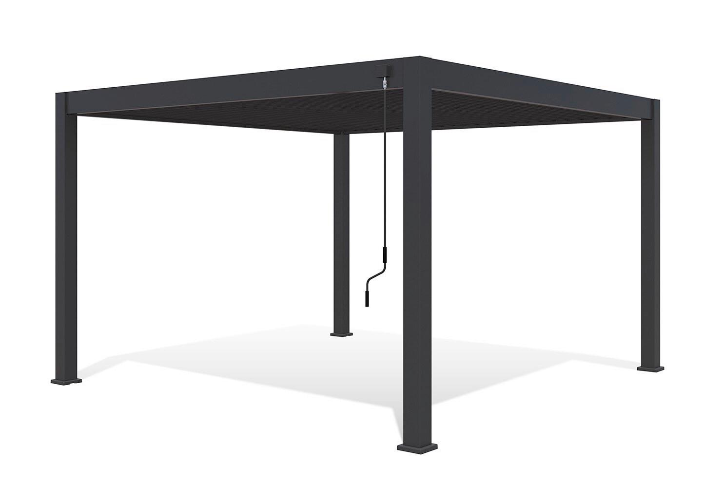 PERGOLA DELUXE PLUS 4X4M ANTHRAZIT - Anthrazit, Basics, Metall (400/255/400cm) - Gardenson