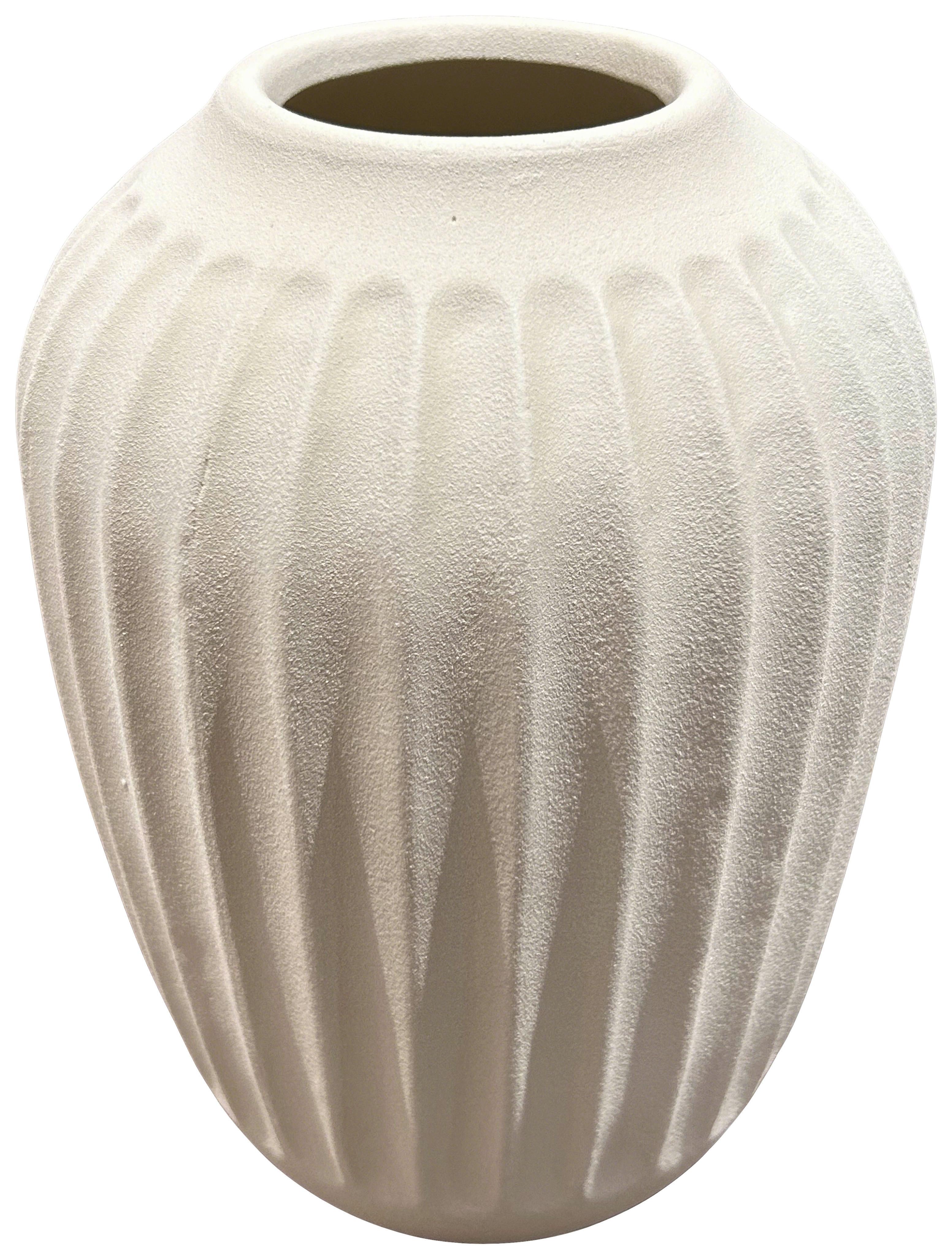 Vaza 26,8cm Yasmin - bela, Moderno, keramika (19/26,8cm) - Mömax