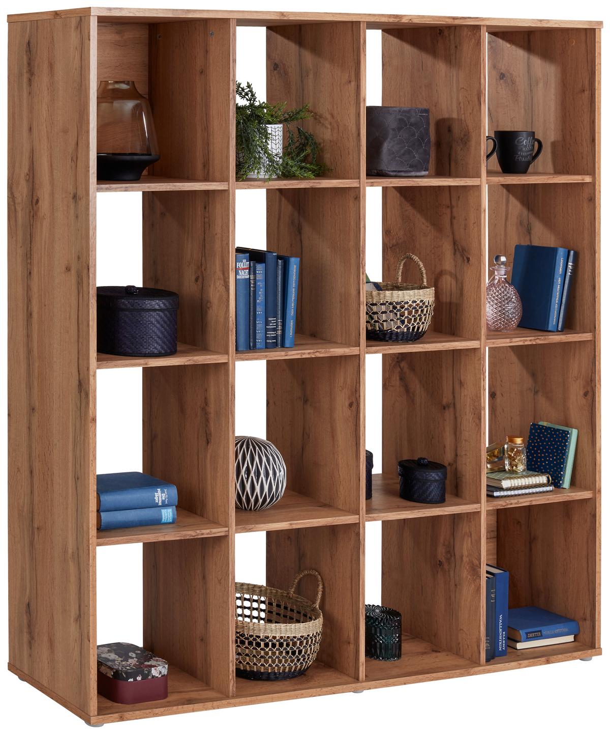 Térelválasztó Berni - tölgyfa színű, Modern, faalapú anyag (158/158/35cm)