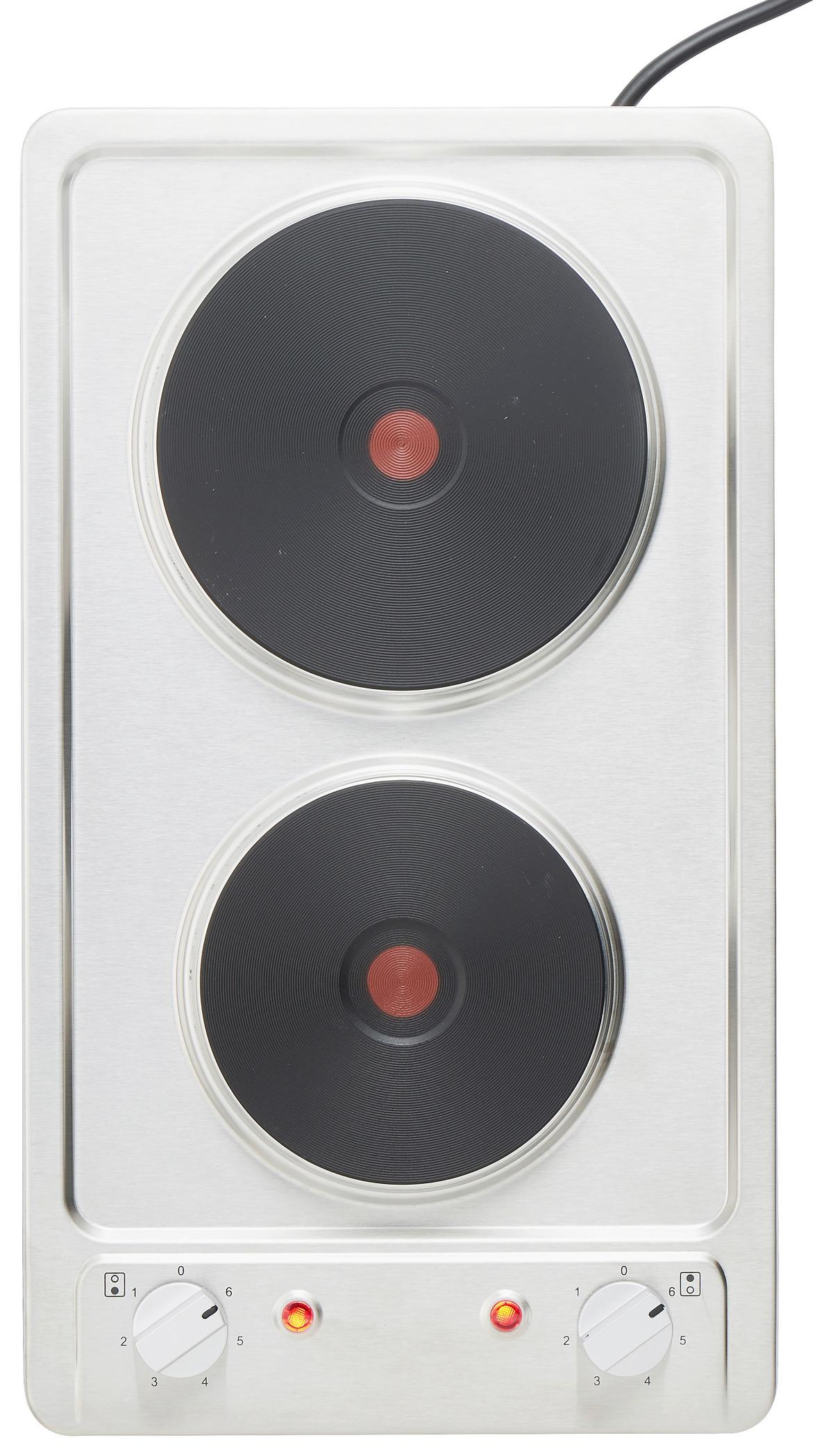 PŁYTA DWUPALNIKOWA EB-DKF-2 - kolor stalowy, Basics, metal (29/4/51cm) - PKM