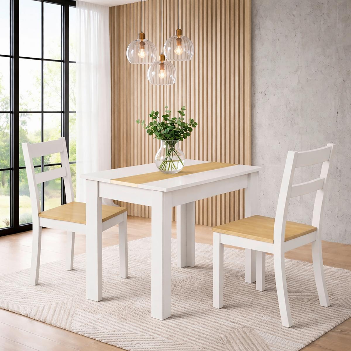 Esstisch Vcm Esstisch "disalo" 80x50 - Honigeiche/Weiss, Modern, Holzwerkstoff (80/50/75cm) - MID.YOU