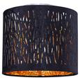 Deckenleuchte Samti max. 60 Watt - Goldfarben/Schwarz, LIFESTYLE, Textil/Metall (20/17cm) - Modern Living Deckenleuchte Samti max. 60 Watt - Goldfarben/Schwarz, LIFESTYLE, Textil/Metall (20/17cm) - Modern Living