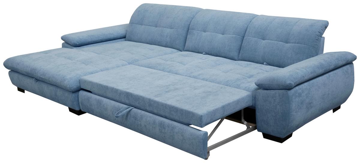 Coltar BELLAGIO - albastru, Modern, carton/material pe bază de lemn (198/328cm) - Premium Living