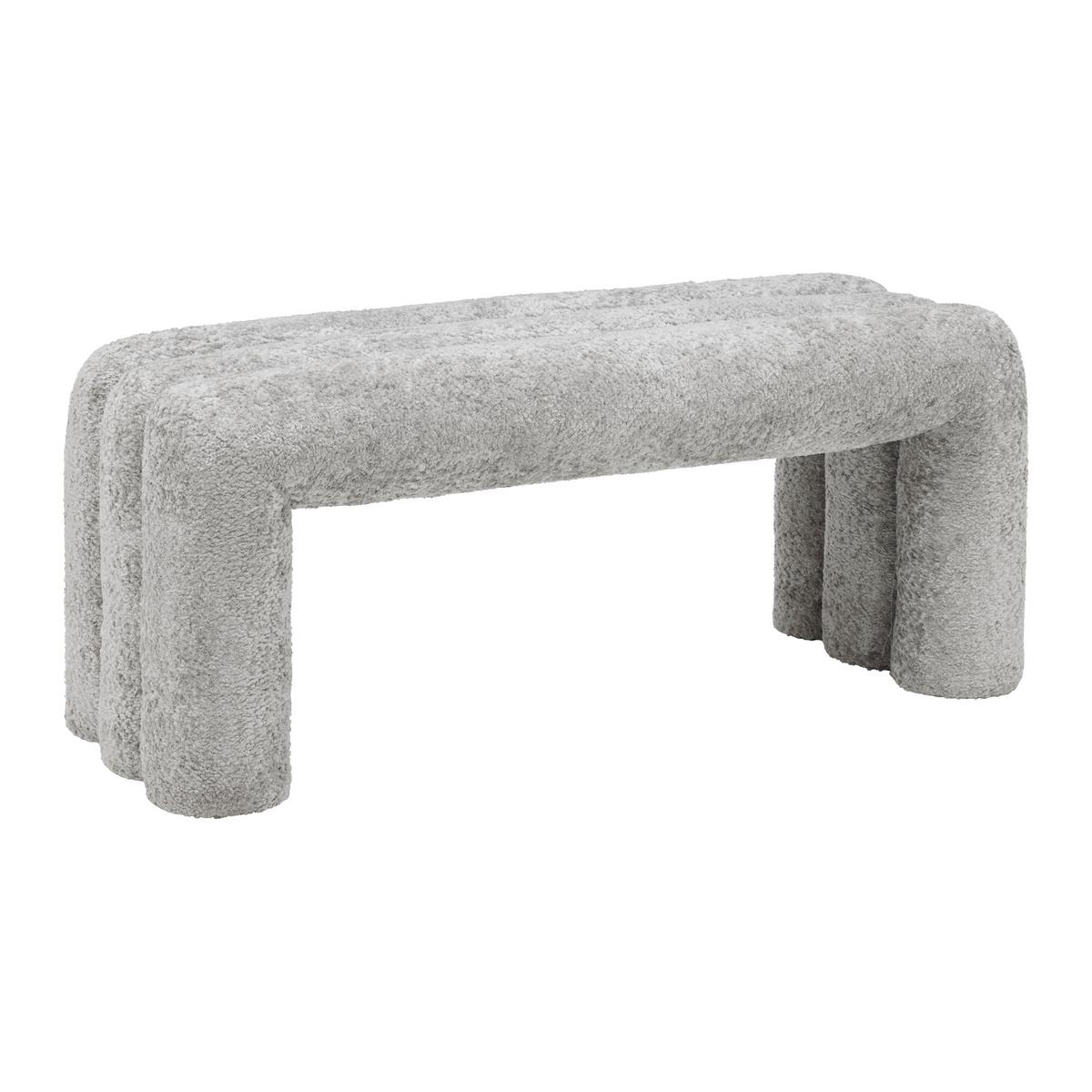 Sitzbank Nala Grau - Grau, MODERN, Holzwerkstoff/Textil (100/43/42cm) - Premium Living