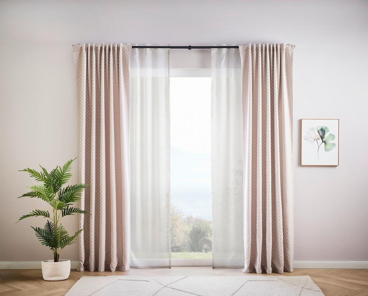 ZASŁONA GOTOWA LUNA - beżowy, Konventionell, tkanina (140/245cm) - Dieter Knoll