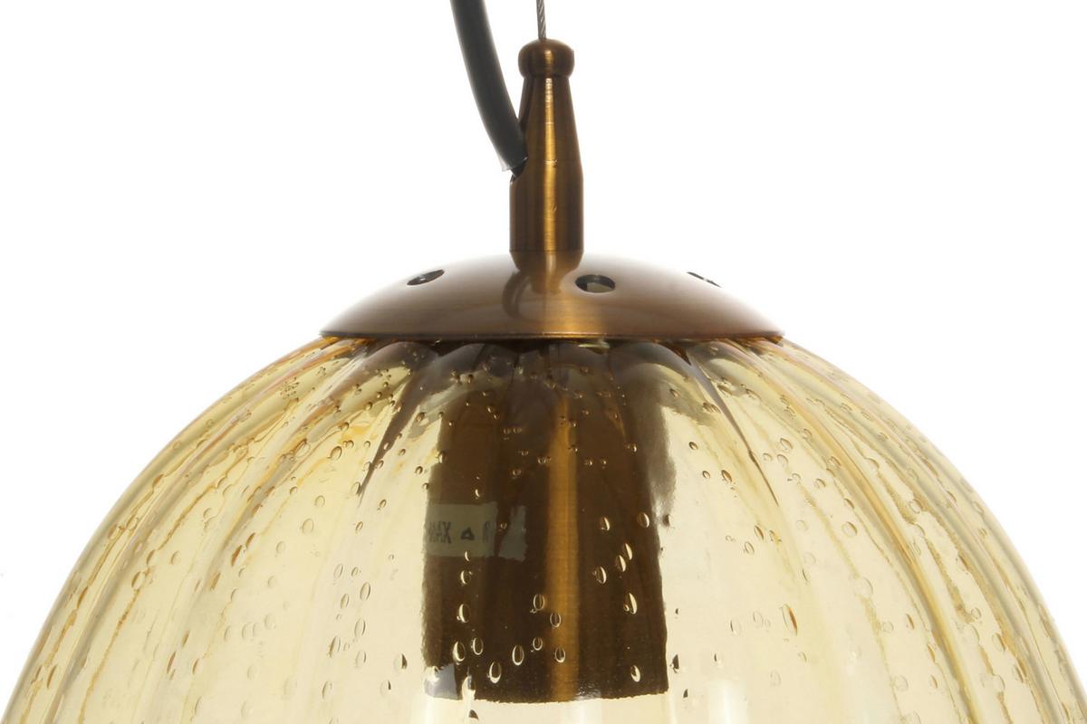 Hängeleuchte Virgina 125 Bernstein - Bernsteinfarben, Basics, Glas/Metall (23/23/36cm) - Kayoom