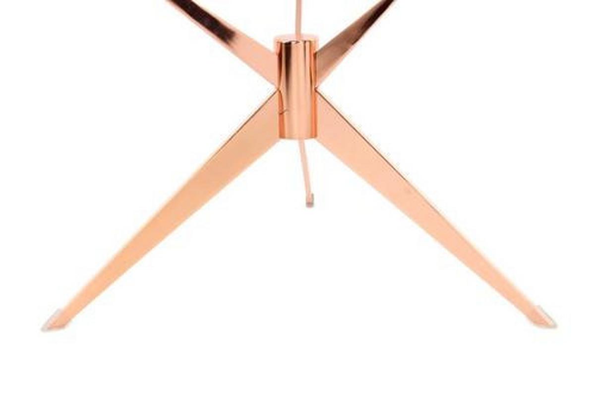 BEISTELLTISCH VOLTM - Rosa/Kupferfarben, Basics, Glas/Holzwerkstoff (60/46/75cm) - Kayoom