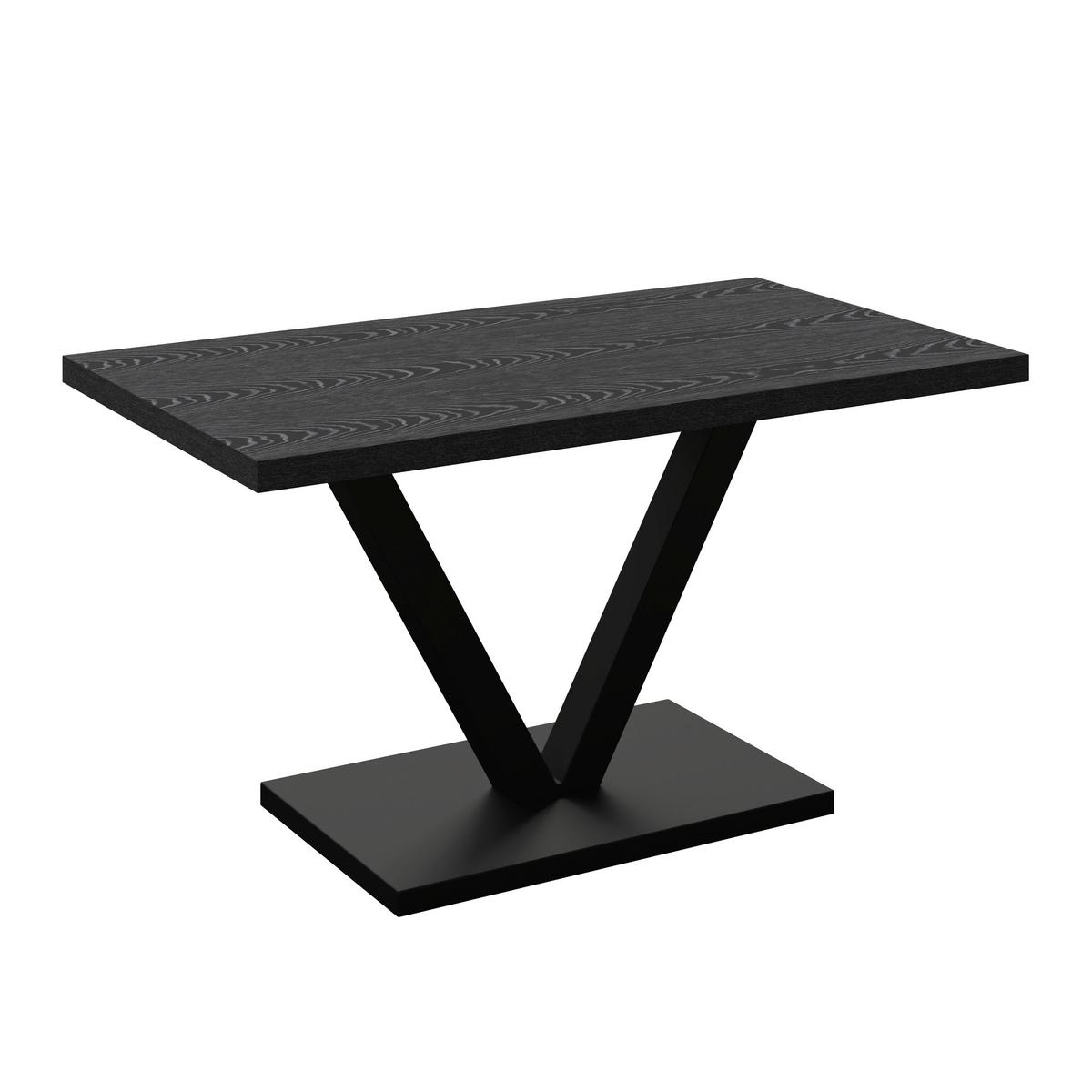 Esstisch Loca Holz/MDF Schwarz ca. 140x80x76 cm - Schwarz, MODERN, Holz/Holzwerkstoff (140/76/80cm) - Bessagi Home