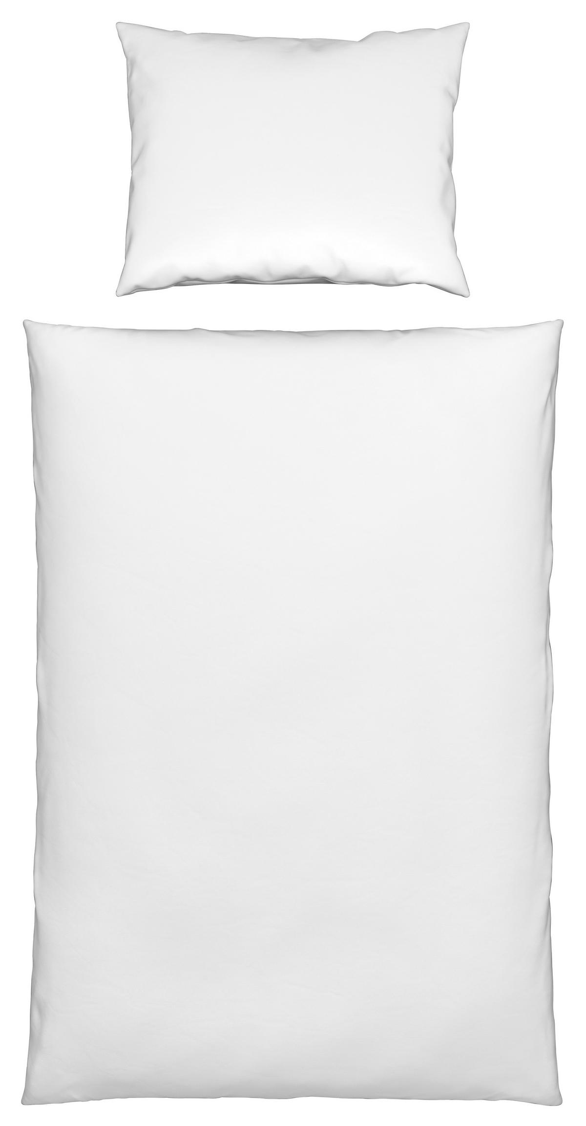 Bettwäsche Iris in Weiss ca. 160x210cm - Weiss, Modern, Textil (160/210cm) - Modern Living