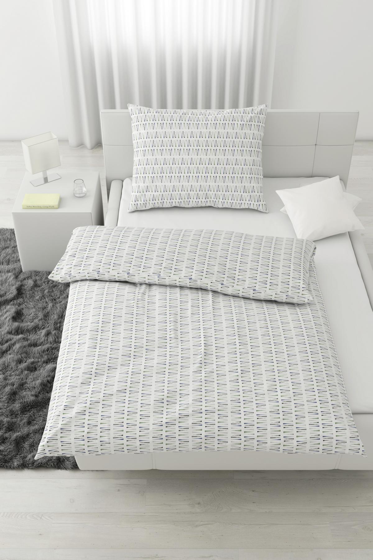 Bettwäsche Raul ca. 160x210cm - Grün, Konventionell, Textil (160/210cm) - Modern Living