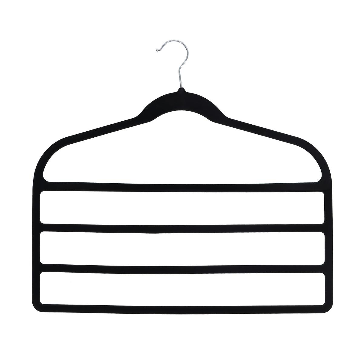 Vješalica Za Hlače Velvet - crna, Moderno, metal/tekstil (45/42/0,5cm) - Mömax
