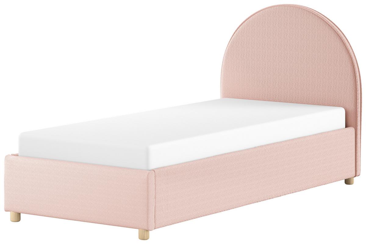 Kinder-/Juniorbett MOON Rosa ca. 90x200 cm Bouclé - Naturfarben/Rosa, ROMANTIK / LANDHAUS, Holz/Textil (90/200cm) - Vipack