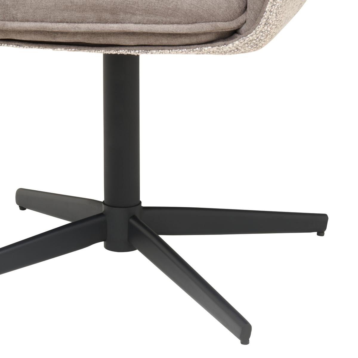 KRZESŁO Z PODŁOKIETNIKAMI KEREM - antracytowy/czarny, Konventionell, metal/tkanina (62/85/62cm) - MID.YOU