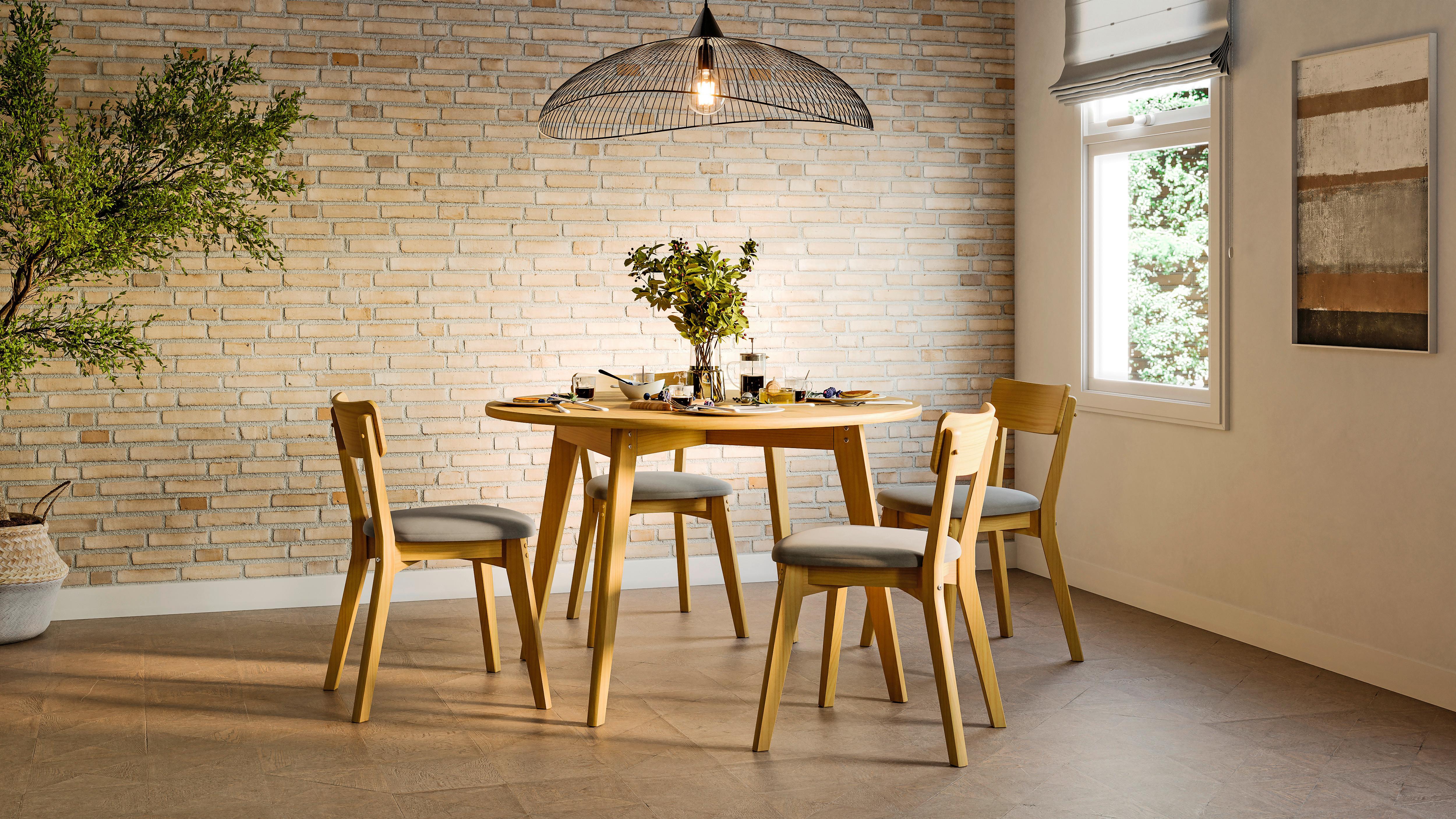 STÓŁ DO JADALNI MAHOE ESSTISCH NATUR - kolor naturalny, Modern, drewno (120/120/76cm) - MID.YOU