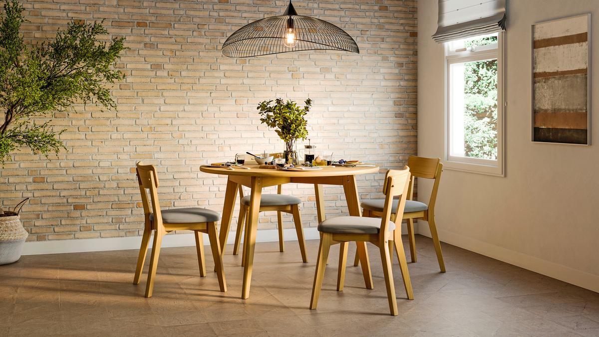 STÓŁ DO JADALNI MAHOE ESSTISCH NATUR - kolor naturalny, Modern, drewno (120/120/76cm) - MID.YOU