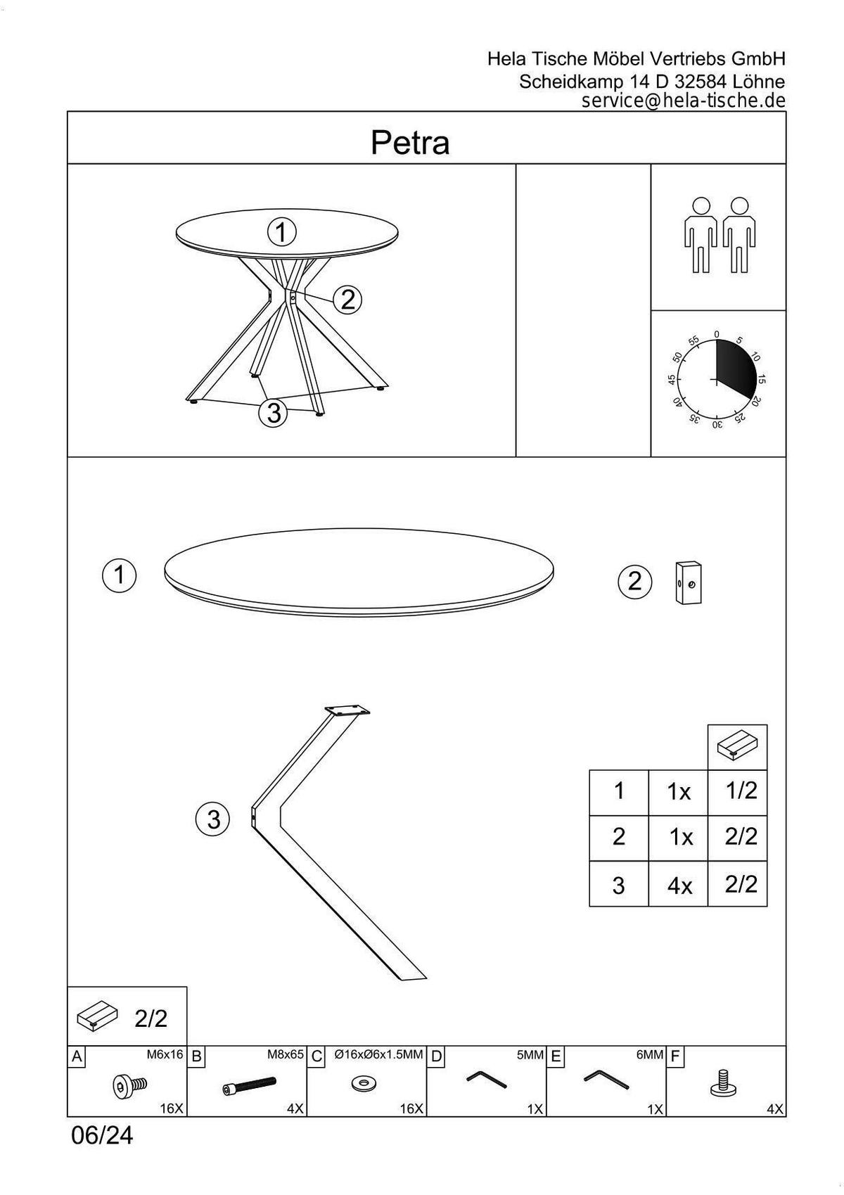 ESSTISCH PETRA T - Hellgrau/Schwarz, MODERN, Holzwerkstoff (120/76/120cm) - MID.YOU