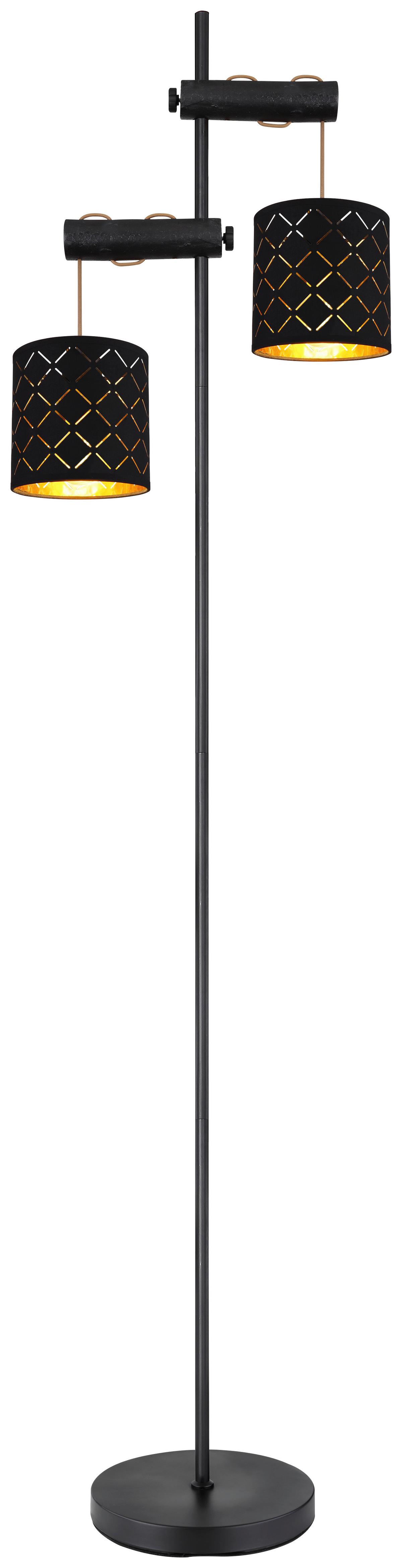 Svjetiljka Podna 15229bs - zlatne boje/smeđa, Basics, drvo/tekstil (41/23/150cm) - Globo