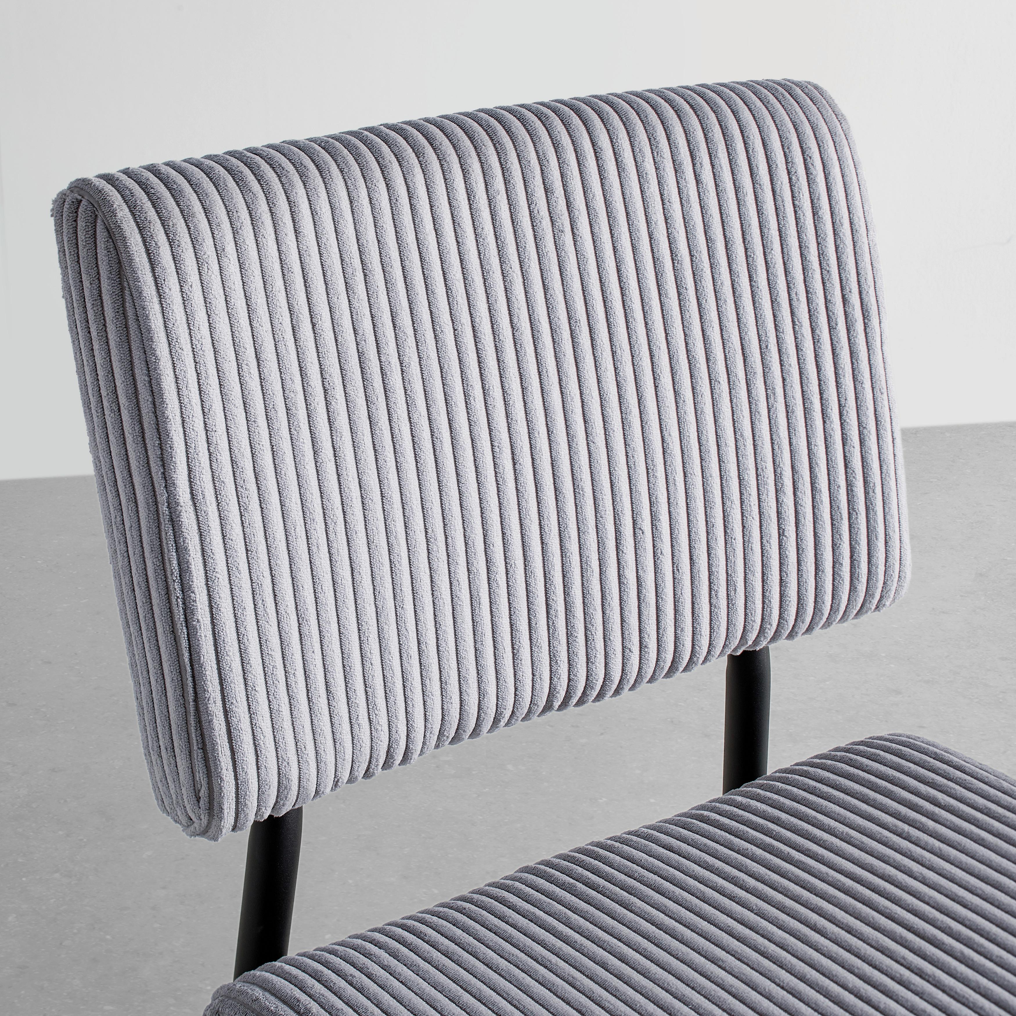 STOL ELIA - grå/svart, Modern, metall/trä (56/85/47cm) - Bessagi Home