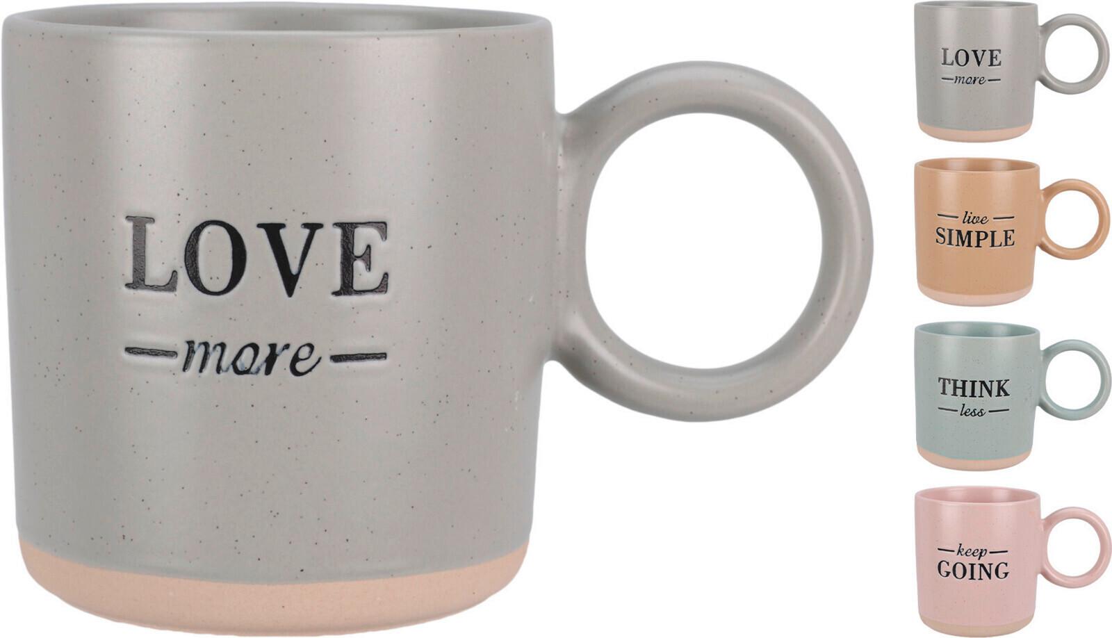 Kávésbögre Love - színes, kerámia (9/9,5cm)