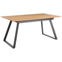 Raztegljiva Jedilna Miza Track, 160-200 X 90 Cm - črna/naravne barve, Moderno, kovina/leseni material (160-200/90/75cm) - Modern Living