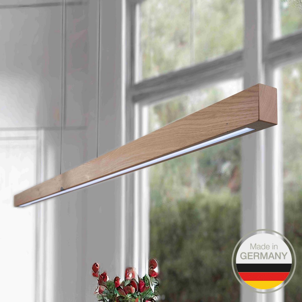 LAMPA WISZĄCA LED LUCY - dąb dziki, Natur, drewno (148/6/6cm) - Ambiente