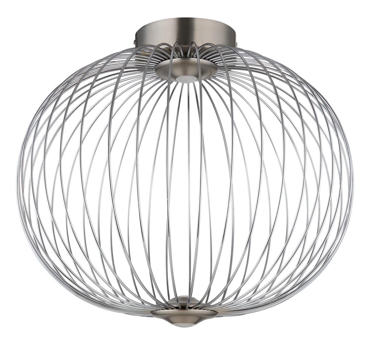 LED-DECKENLEUCHTE 15652D1N - Nickelfarben, Design, Metall (50/45cm)