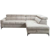 Kutna Garnitura Leno - svijetlo siva/crna, Moderno, drvni materijal/tekstil (254/79-95/212cm) - Modern Living