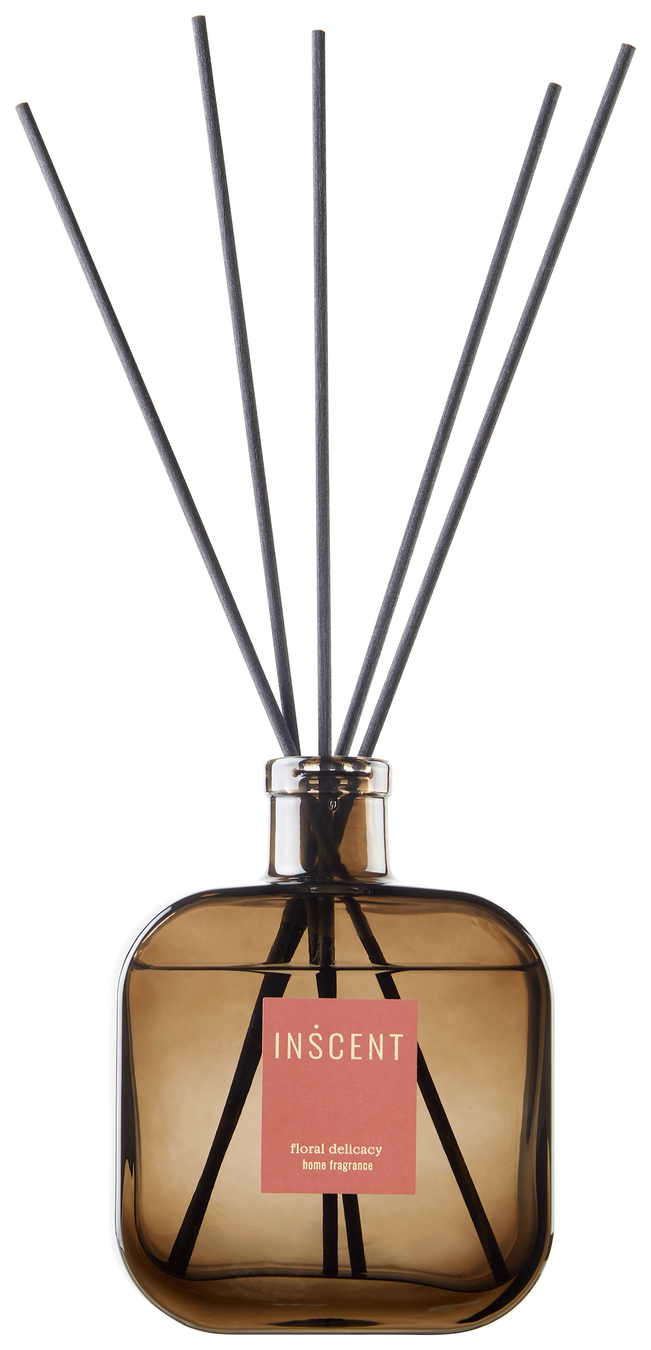Raumduft Floral Delicacy in Rot ca. 500ml - Klar/Rot, Design, Glas (500ml) - Inscent