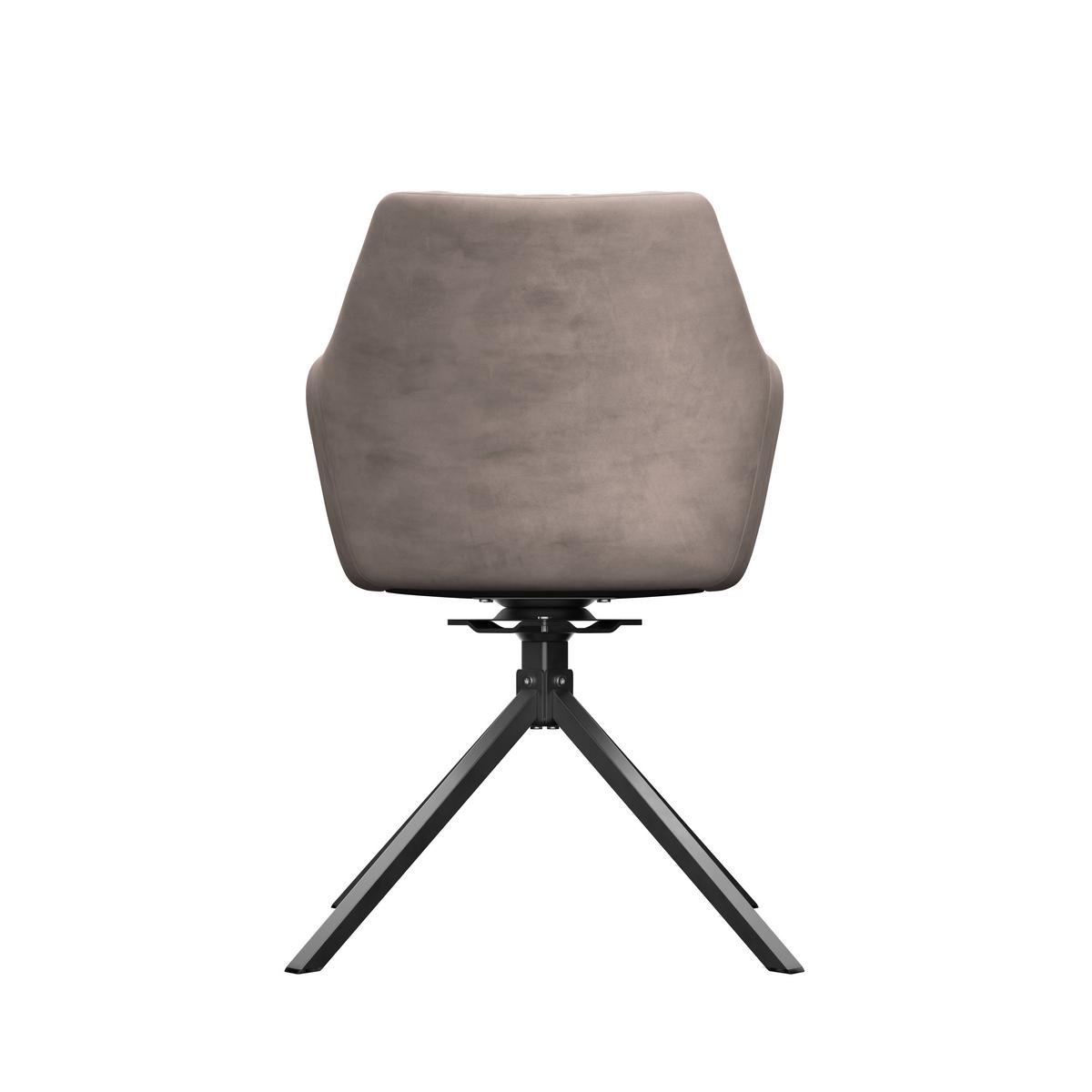 Stol Patti, Bež, Vrtljiv - črna/bež, Konvencionalno, kovina/tekstil (58/81/54cm)