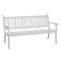 Gartenbank Weiß - Weiß, MODERN, Kunststoff (160/88/69cm) - Gardenson