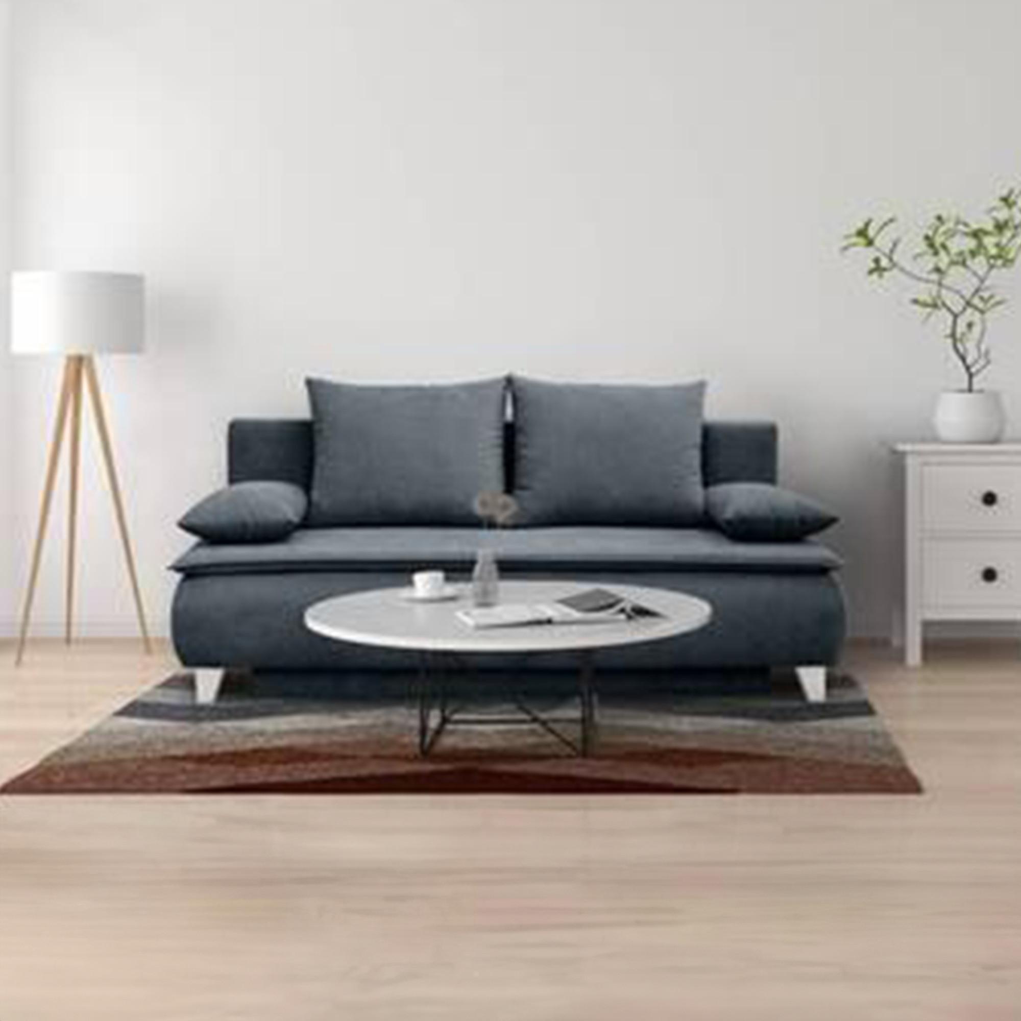Canapea extensibilă MONA - antracit, Modern, textil (208/100/106cm) - Modern Living