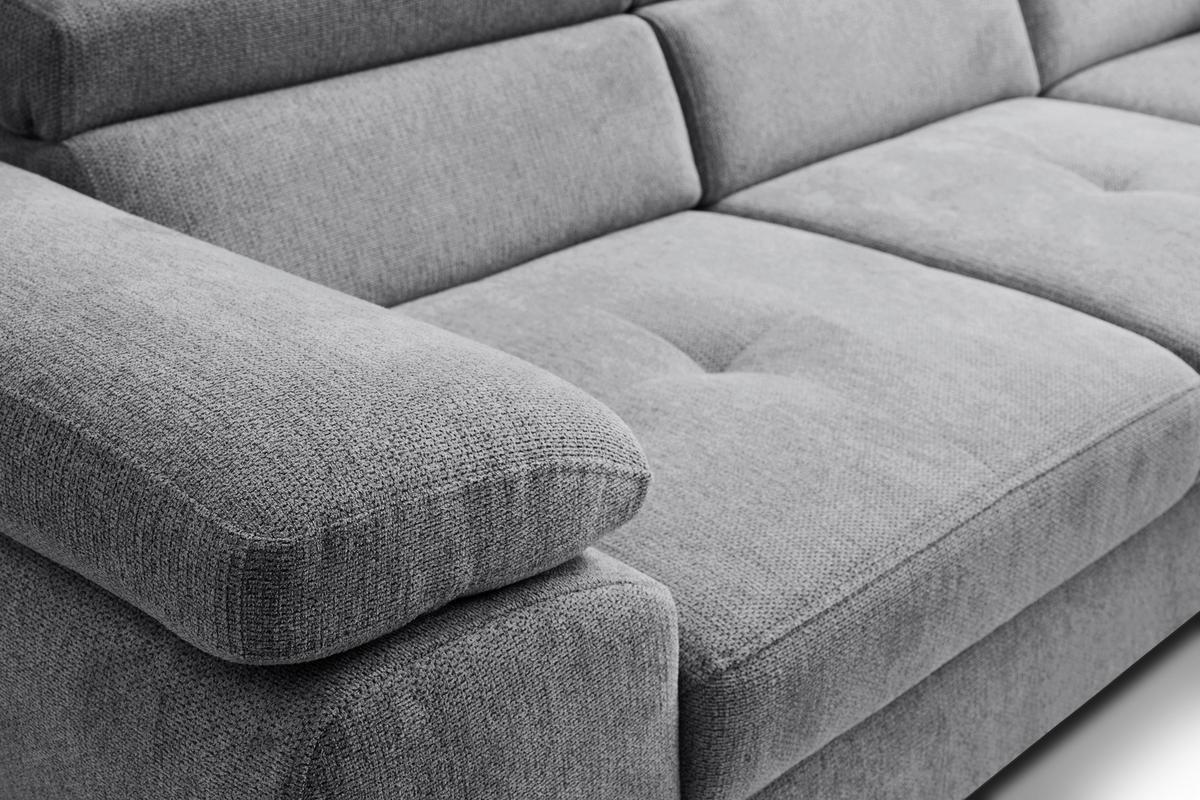 Kutna Garnitura Floris - siva/crna, Moderno, tekstil/metal (256/75-90/200cm) - Modern Living