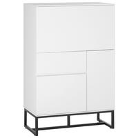 SEKRETARZYK JEREZ - biały/czarny, Modern, materiał drewnopochodny/metal (75/114/40cm) - Livetastic