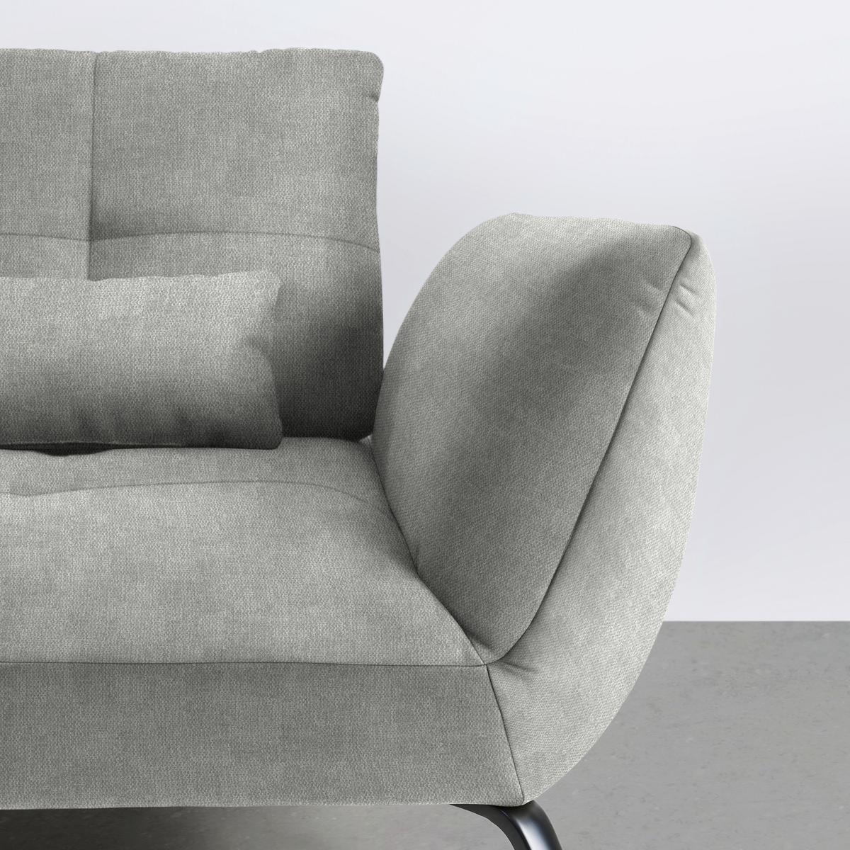 Wohnlandschaft Trendy Silberfarben - Silberfarben/Schwarz, MODERN, Holzwerkstoff/Textil (250/93/310cm) - Premium Living