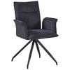 Armlehnstuhl Nova Grau - Schwarz/Grau, MODERN, Textil/Metall (63/88/63cm) - Premium Living