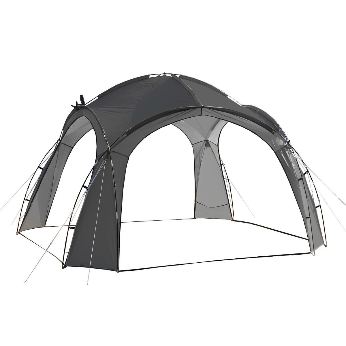 Pavillon Ticino ca. 350x230x350 cm Schwarz - MODERN (350/230/350cm) - Gardenson