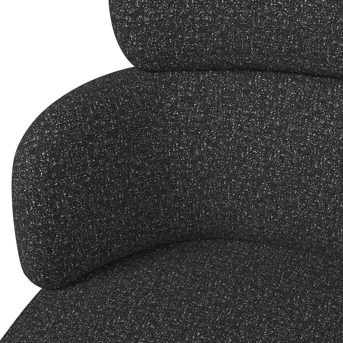 Karosszék Forgatható Karo - fekete, Modern, textil/fém (58/88/65cm) - Bessagi Home