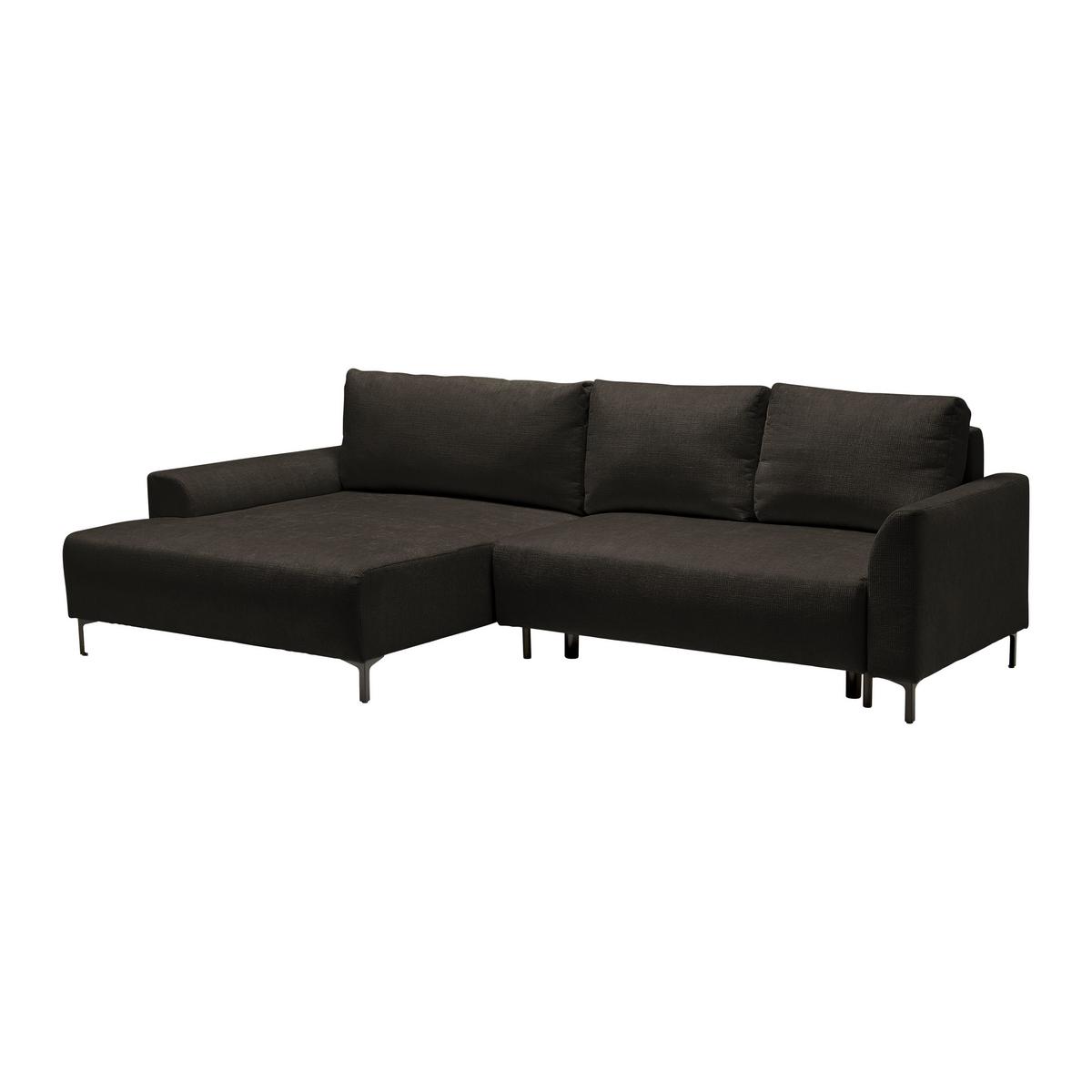 Ecksofa Integra Beige - Anthrazit/Schwarz, Textil/Metall (170/81-93/294cm) - Mömax