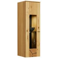 Hängevitrine Stockholm in Wildeiche - Eichefarben/Schwarz, MODERN, Glas/Holzwerkstoff (37/119/38cm) - Premium Living