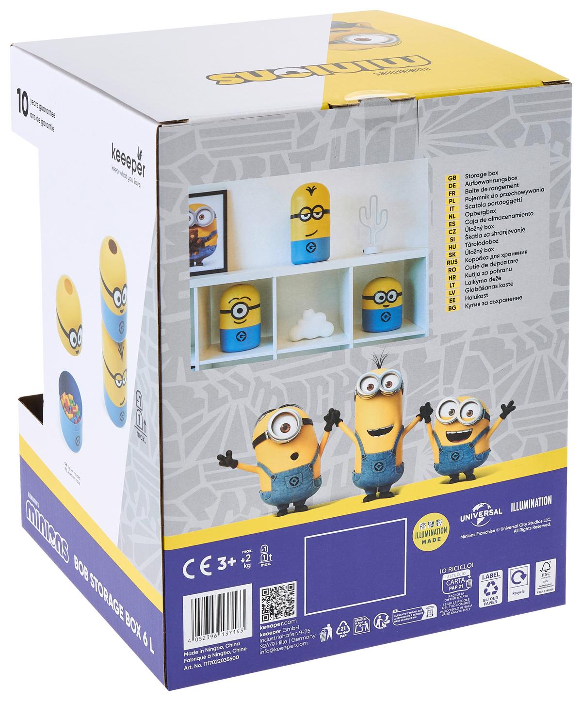 Škatla Za Shranjevanje Minions - Bob - Ca. 6l - rumena, Konvencionalno, umetna masa (20/25.5cm)